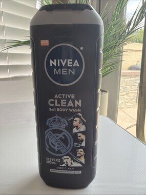 NIVEA MEN DEEP Active Clean Charcoal Body Wash, 16.9 Fl Oz Limited Edition